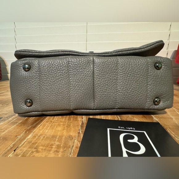 Caviar grey full single flap with navy leather lining designer bag by Virsa bag - Picture 11 of 14